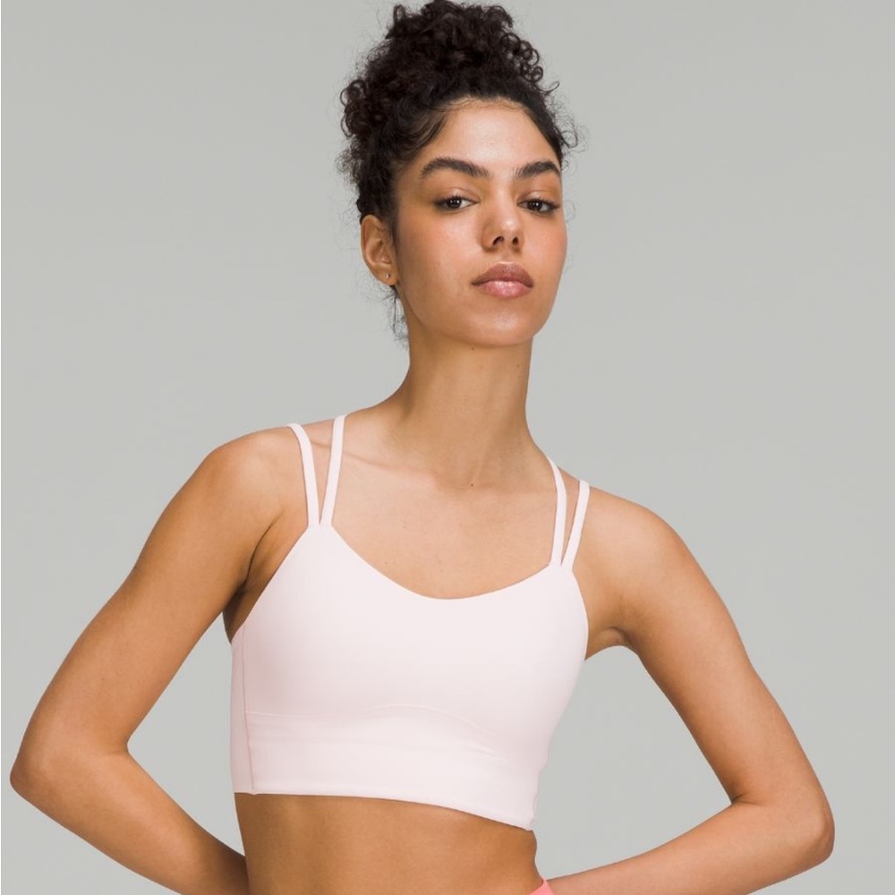 Lululemon Like A Cloud longline sports bra, size 6, Strawberry Milkshake